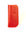 Red Italian Leather Glasses Case on White Background