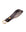 black italian leather keyring with brass hardware on a white background