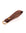 brown italian leather keyring with brass hardware on a white background
