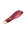 burgundy italian leather keyring with brass hardware on a white background