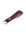 purple italian leather keyring with brass hardware on a white background