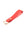 red italian leather keyring with brass hardware on a white background