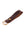 Brown Distressed leather keyring with brass hardware on a white background