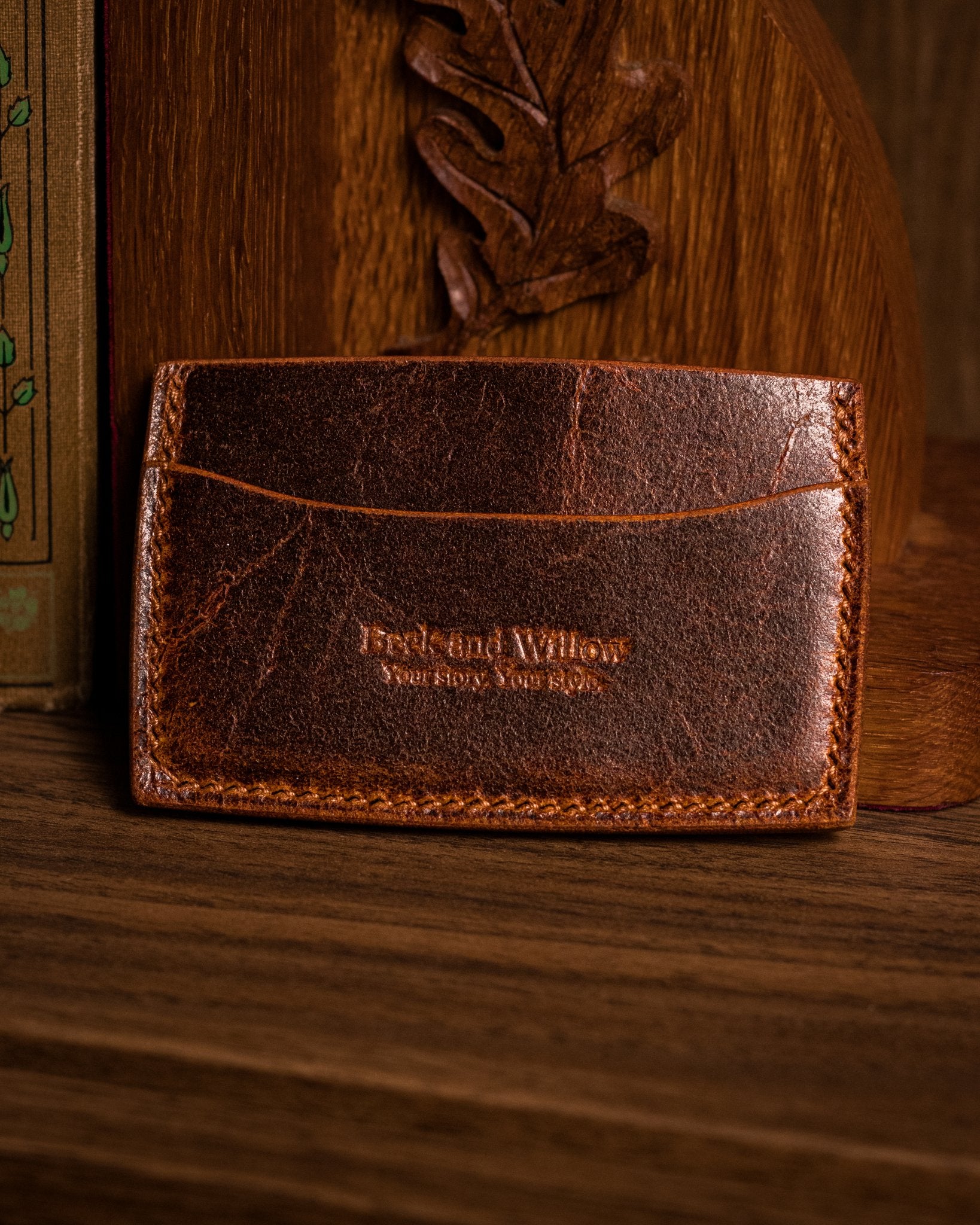 Tan Leather Cardholder Lifestyle Image
