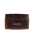 Brown Leather Card Holder Wallet White Background