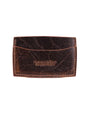 Brown Leather Card Holder Wallet White Background