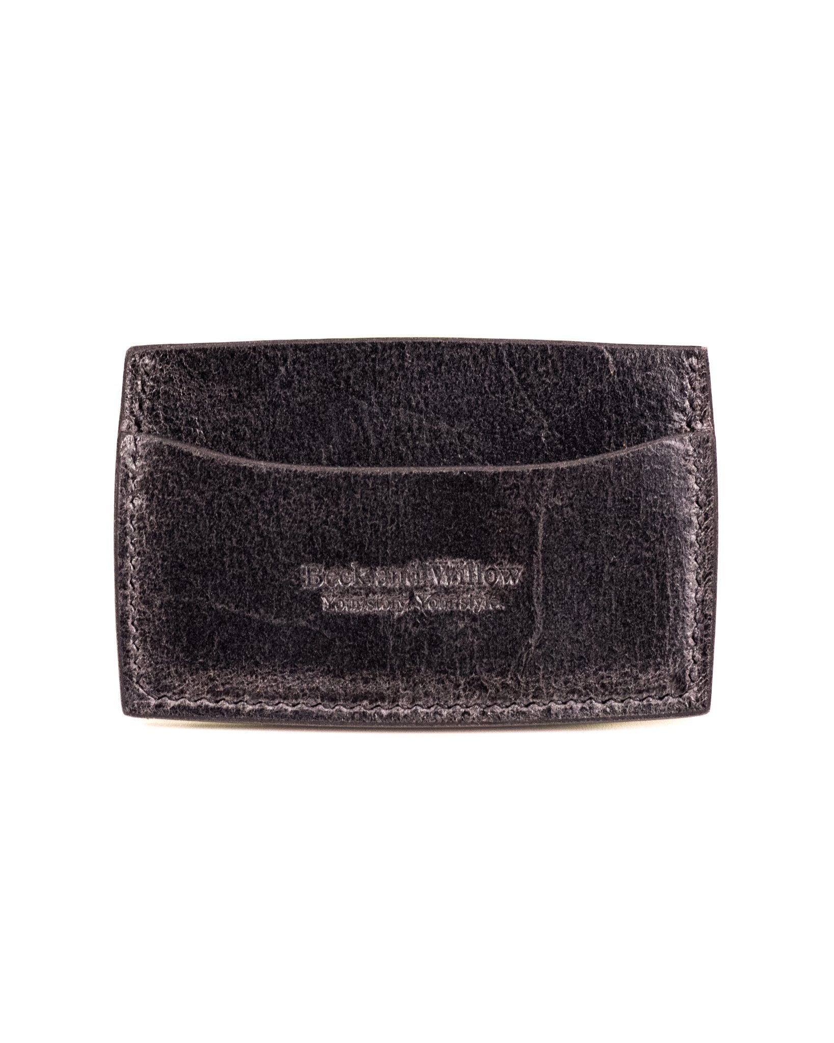 Black Leather Card Holder Wallet White Background