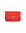 Leather Card Holder in Italian Red Leather on a White Background