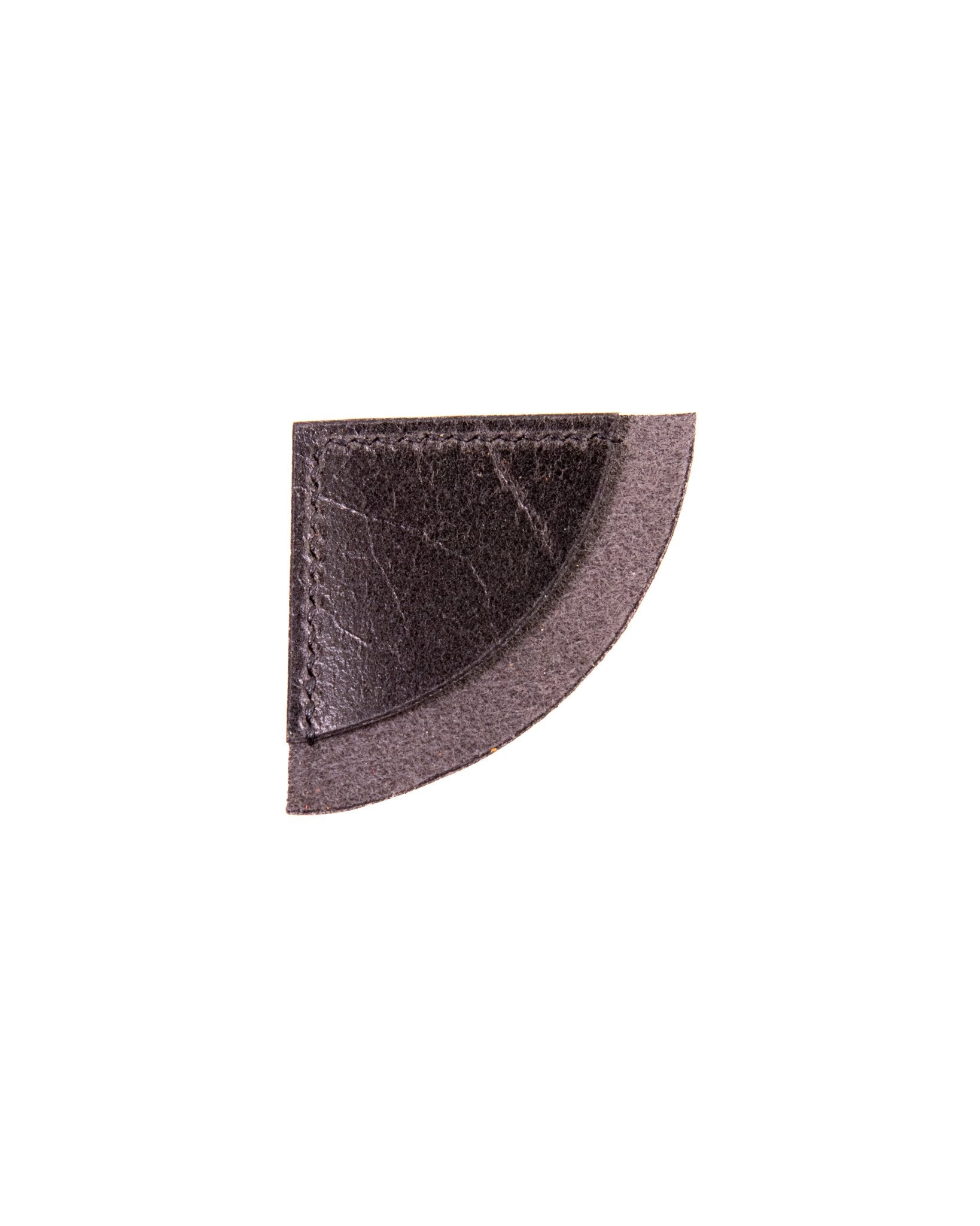 Black leather bookmark on a white background