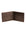 open black italian leather bifold wallet on white background