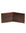 open distressed brown leather wallet on a white background