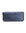Blue leather sunglasses case on a white background