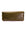 Olive green leather sunglasses case on a white background